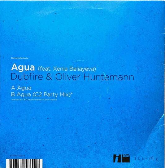 Dubfire & Oliver Huntemann Feat. Xenia Beliayeva – Agua 12 inch single sleeve image back
