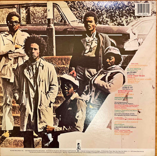 Bob Marley And The Wailers – Catch A Fire LP sleeve image back