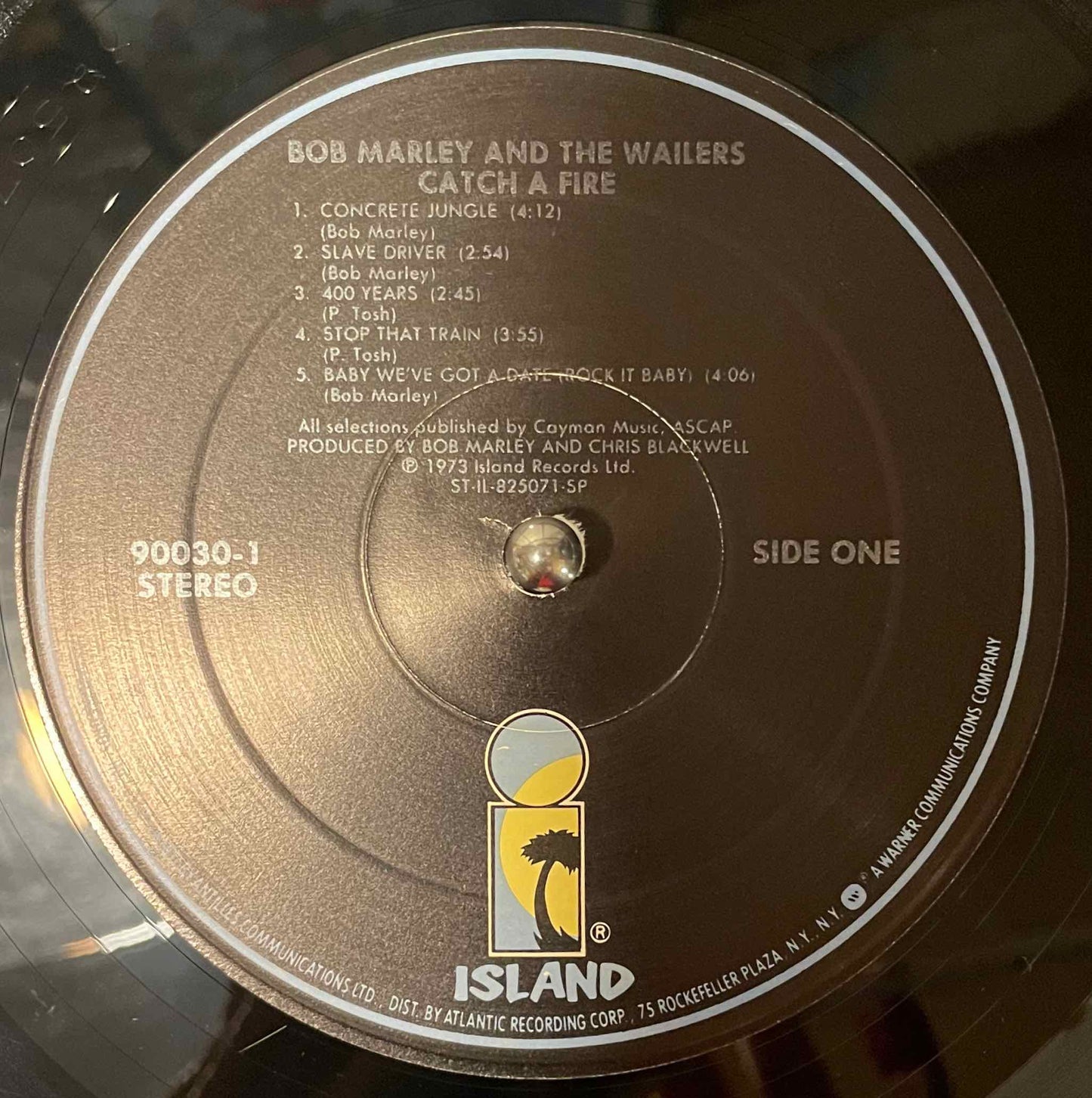 Bob Marley And The Wailers – Catch A Fire LP label image front