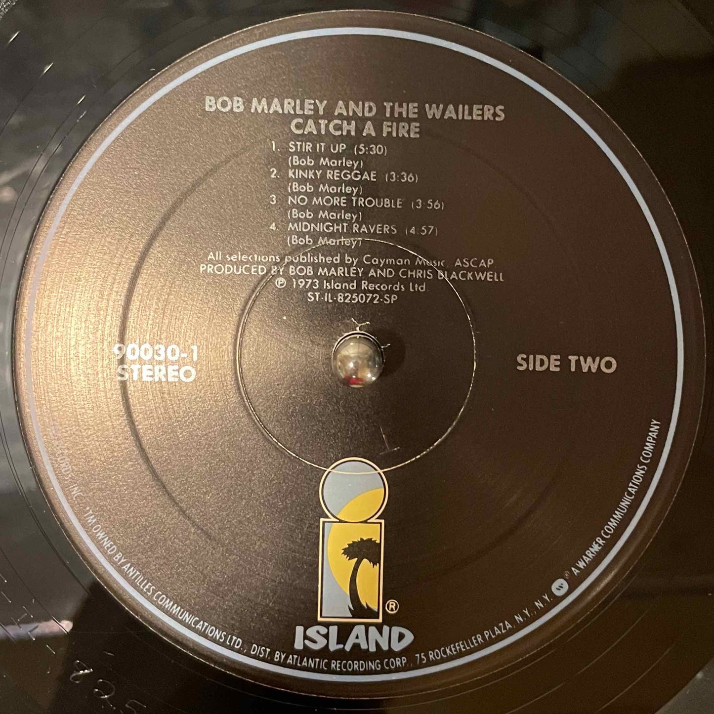Bob Marley And The Wailers – Catch A Fire LP label image back