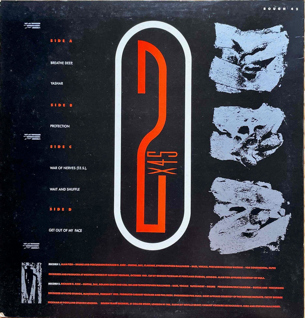 Cabaret Voltaire ‎– 2X45 12 inch Sleeve image back