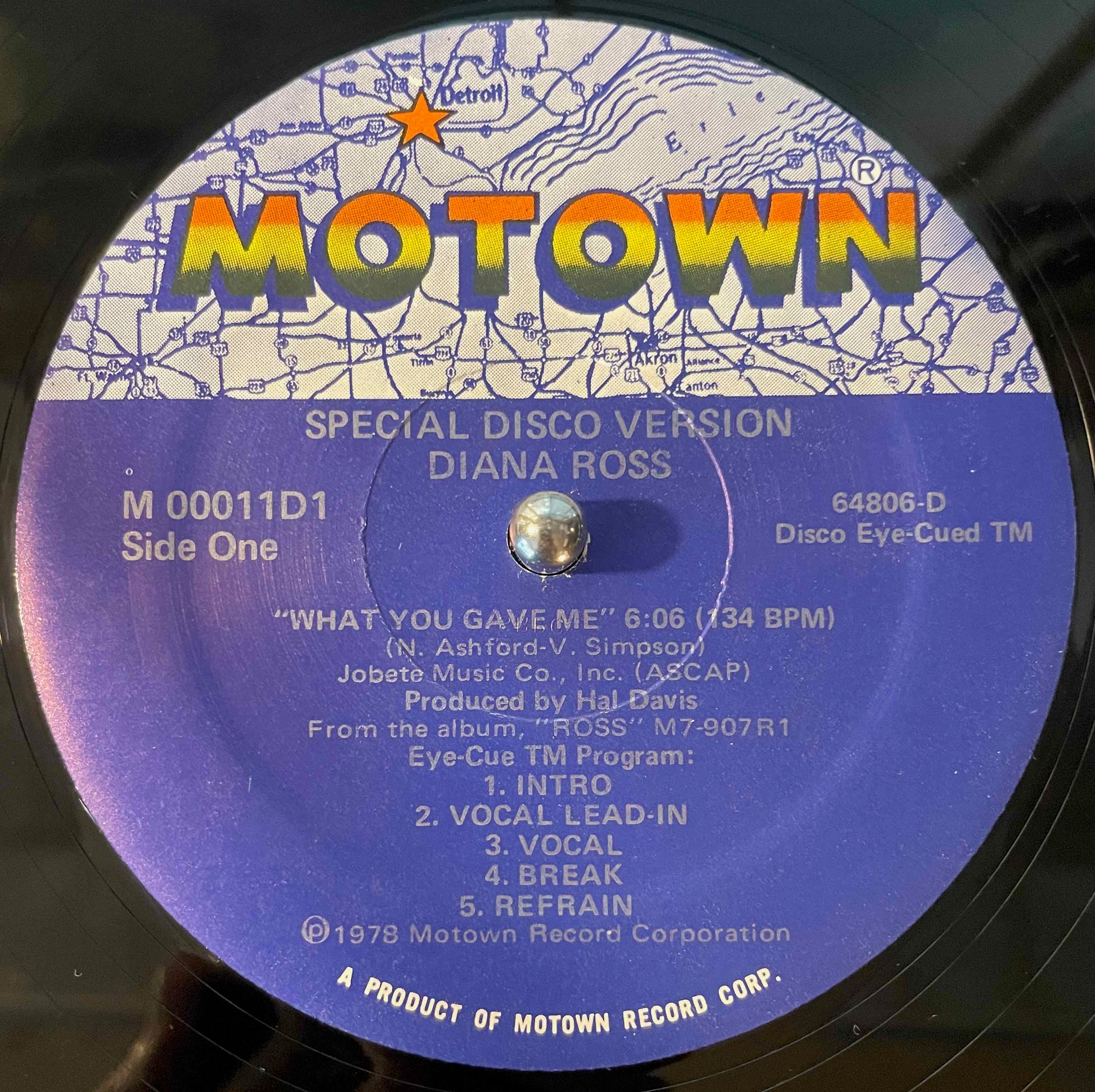 Diana Ross / Bonnie Pointer – What You Gave Me / Free Me From My Freedom 12 inch single label image front