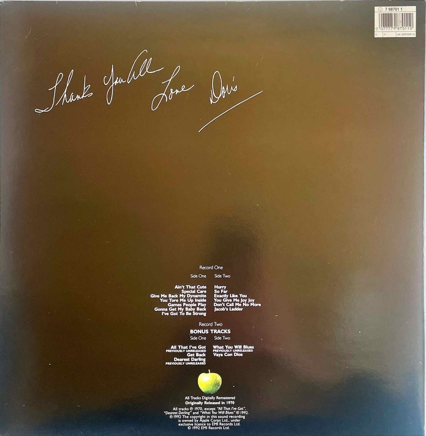 Doris Troy – Doris Troy LP sleeve image back