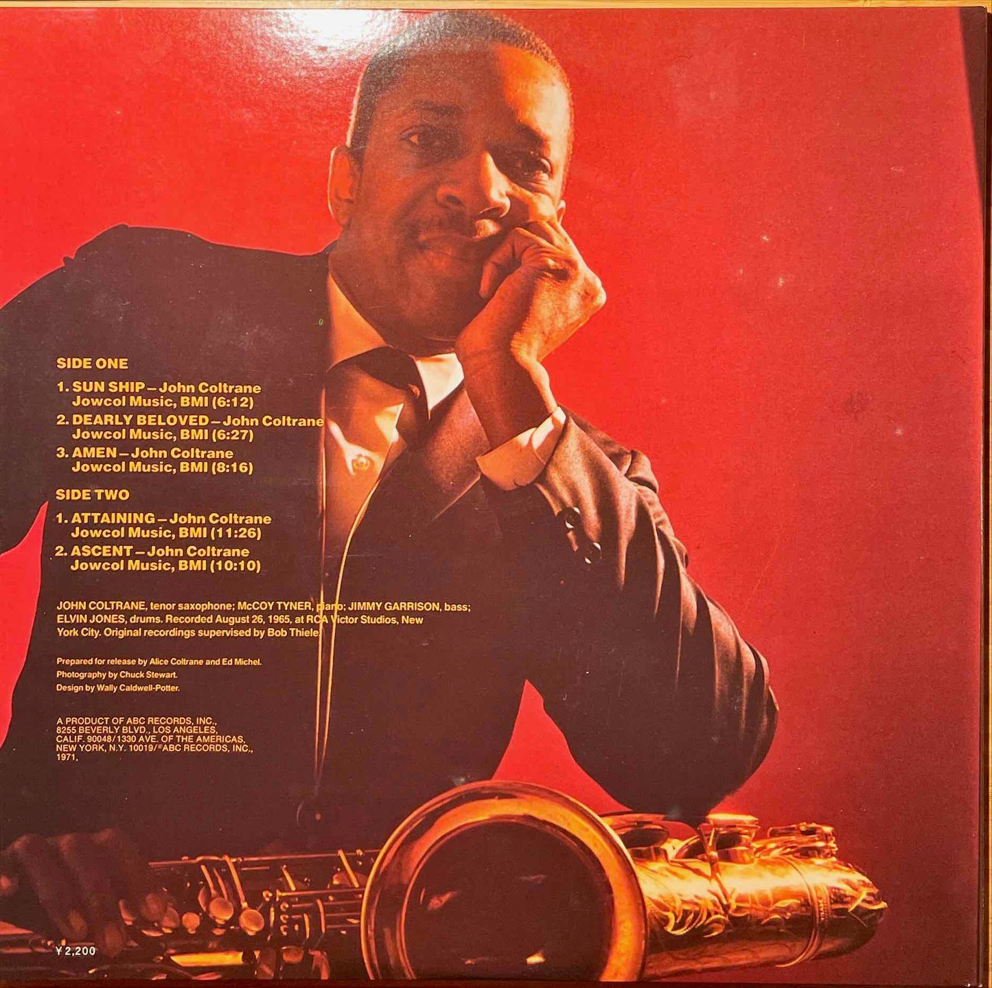 John Coltrane – Sun Ship LP sleeve image back