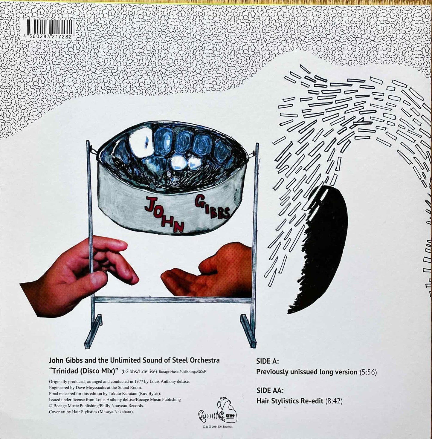 John Gibbs & The U.S. Steel Orchestra – Trinidad 12 inch Single sleeve image back