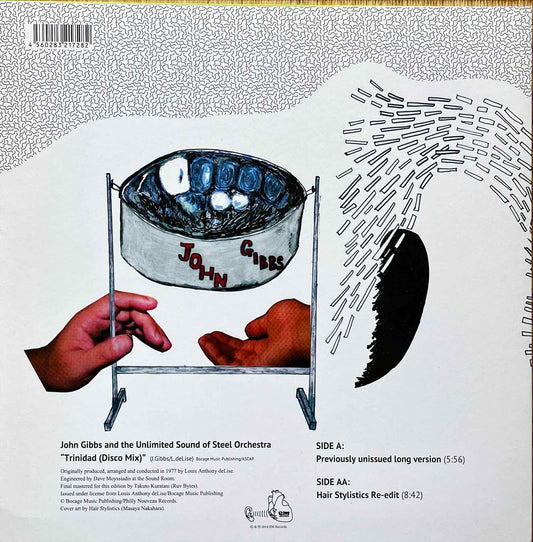 John Gibbs & The U.S. Steel Orchestra – Trinidad 12 inch Single sleeve image back