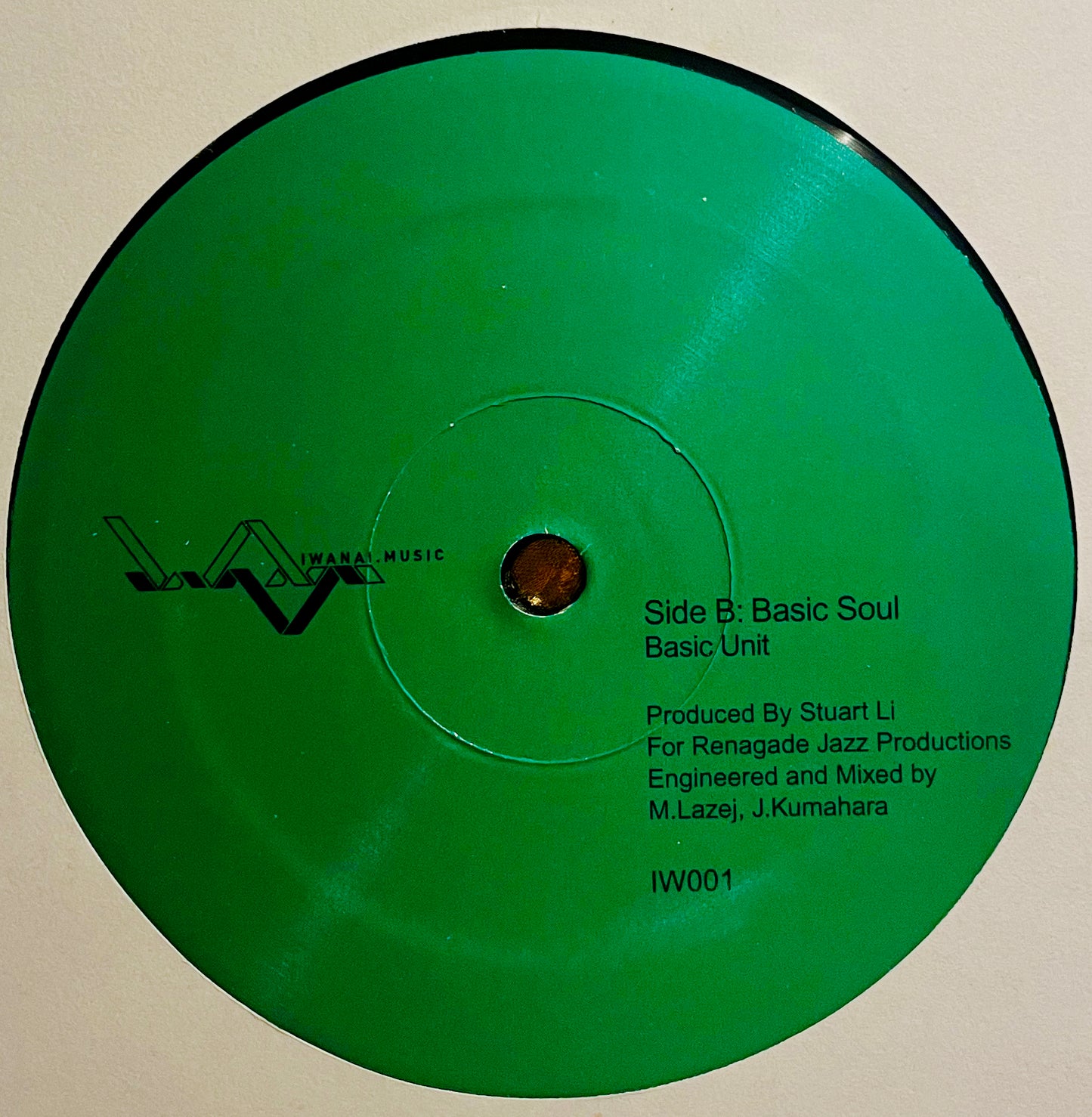 John Kumahara Feat. Martino / Basic Unit – Paradise In The Sahara / Basic Soul 12" single label image back