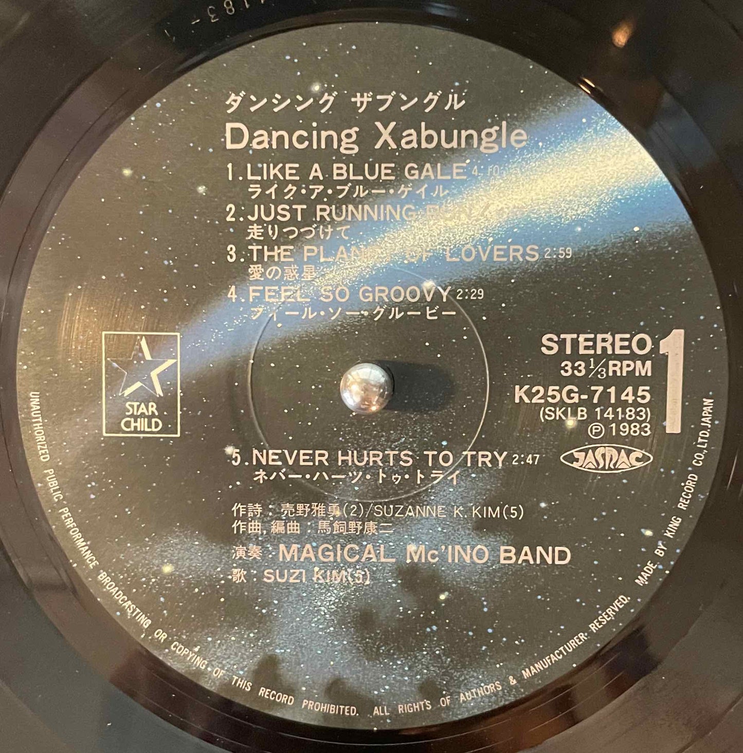 Khoji Makaino = 馬飼野康二 – Dancing Xabungle = ダンシング・ザブングル LP label image front
