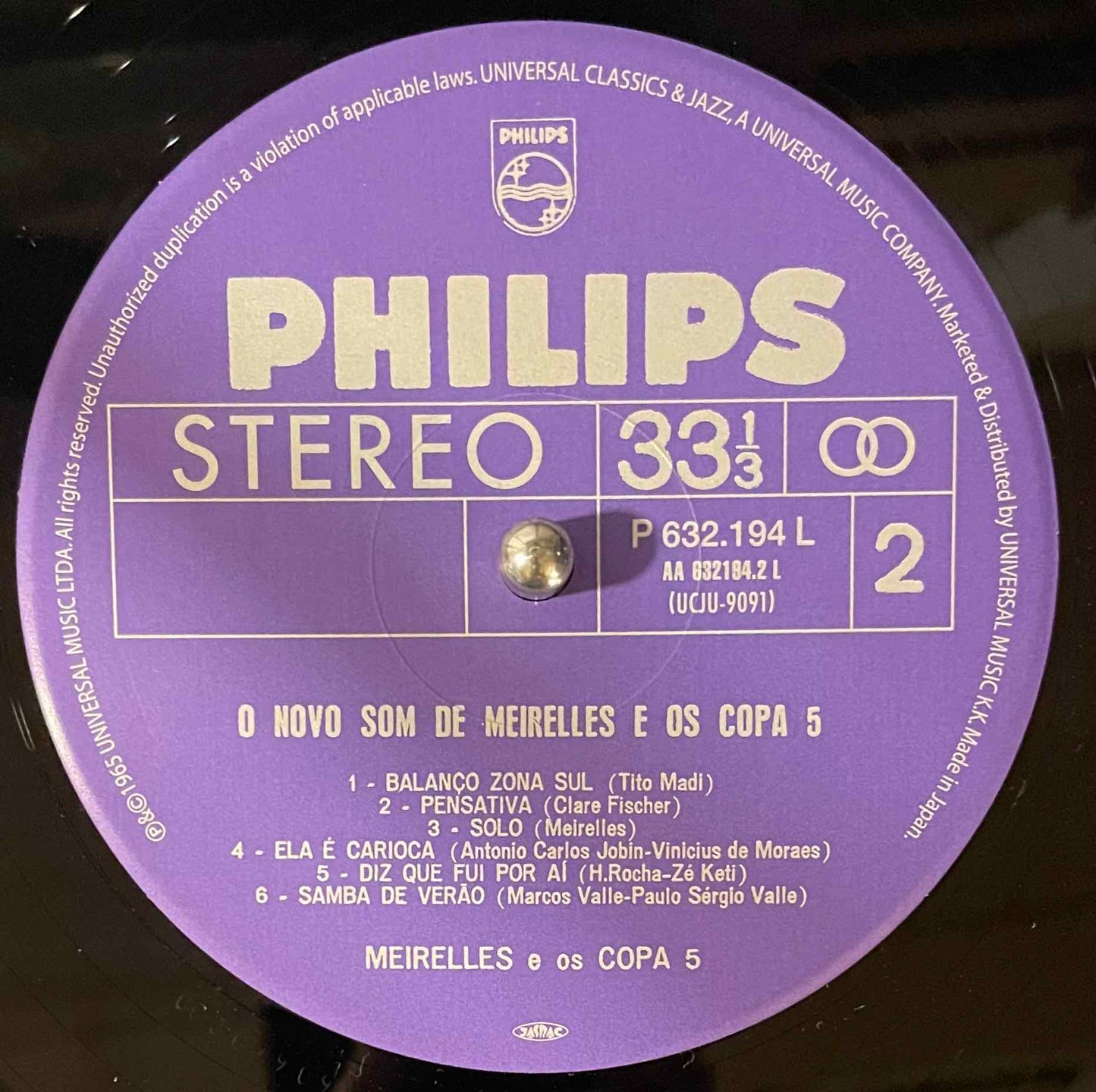 Meirelles E Os Copa 5 – O Nôvo Som LP label image back