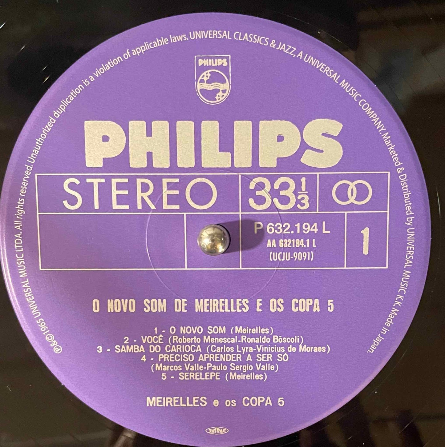 Meirelles E Os Copa 5 – O Nôvo Som LP label image front