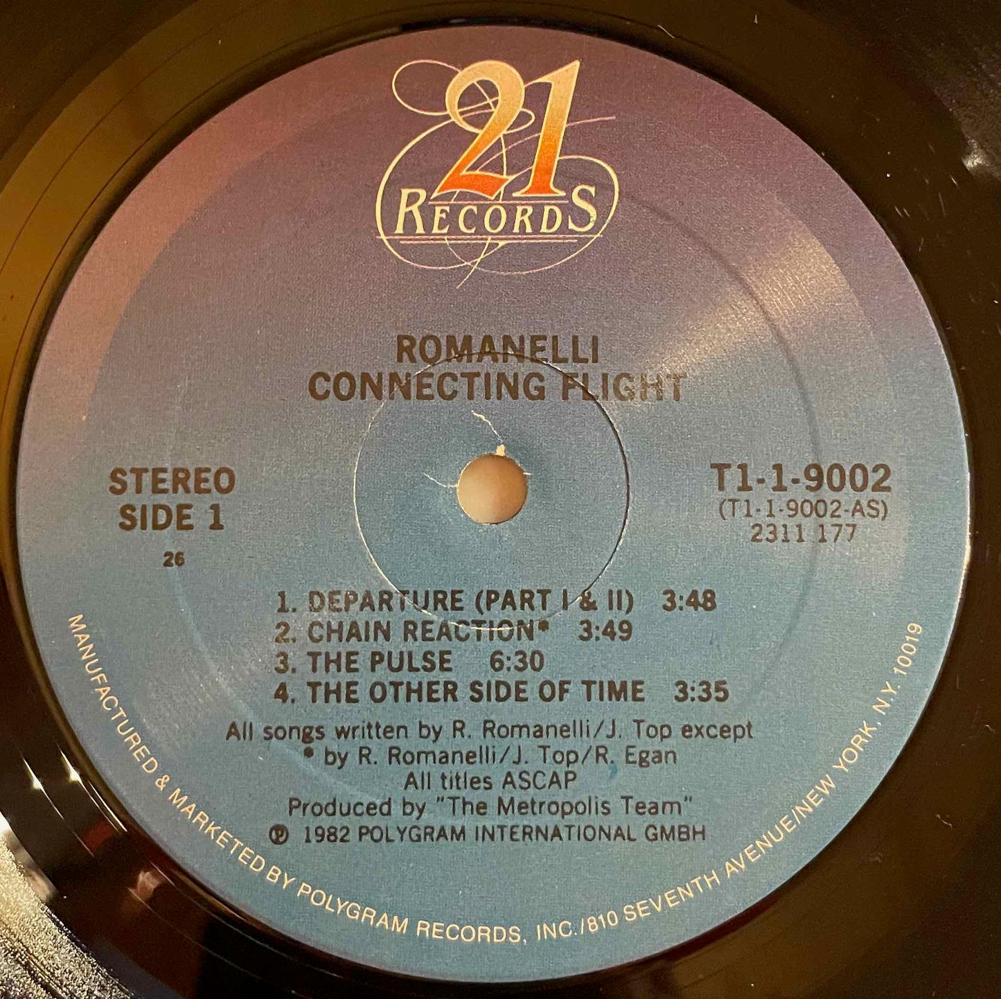 Romanelli – Connecting Flight LP label image back