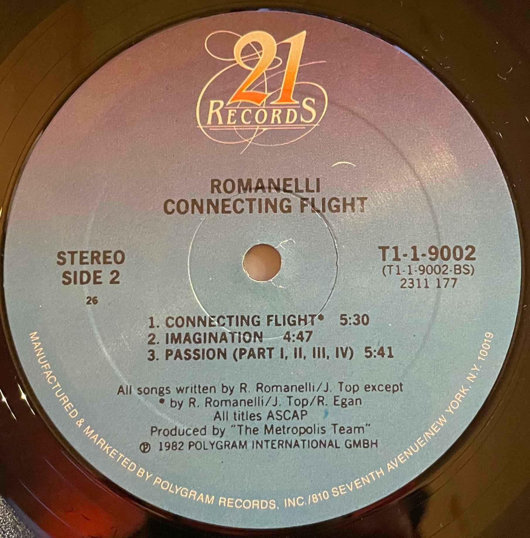 Romanelli – Connecting Flight LP label image front
