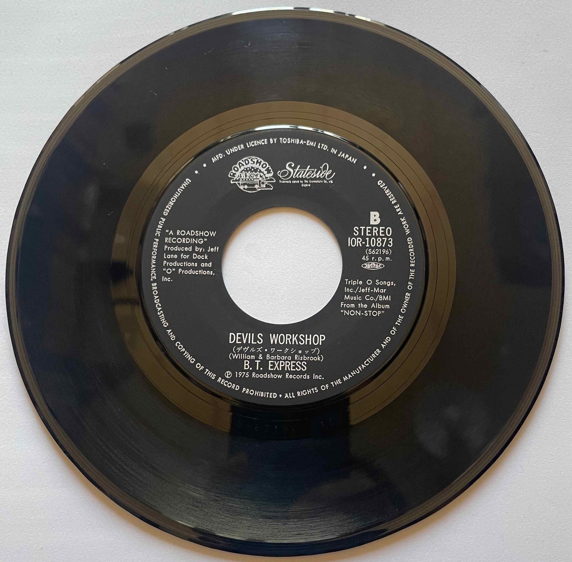 B.T. Express – Peace Pipe / Devil's Work Shop - monads records