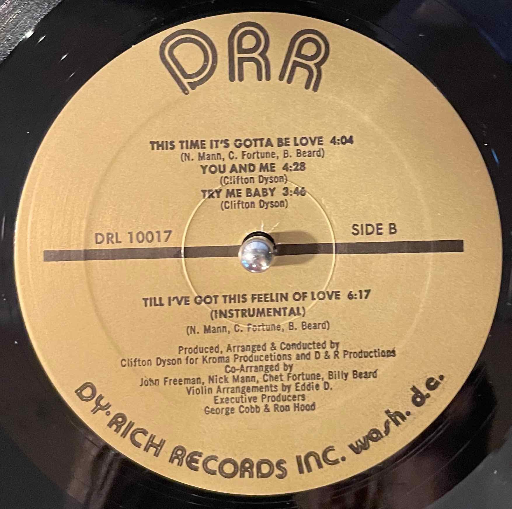 Dyson's Faces – Dyson's Faces LP label image back