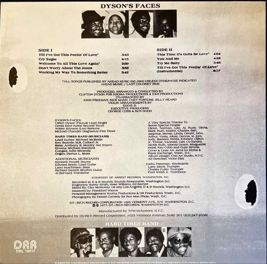 Dyson's Faces – Dyson's Faces LP sleeve image back