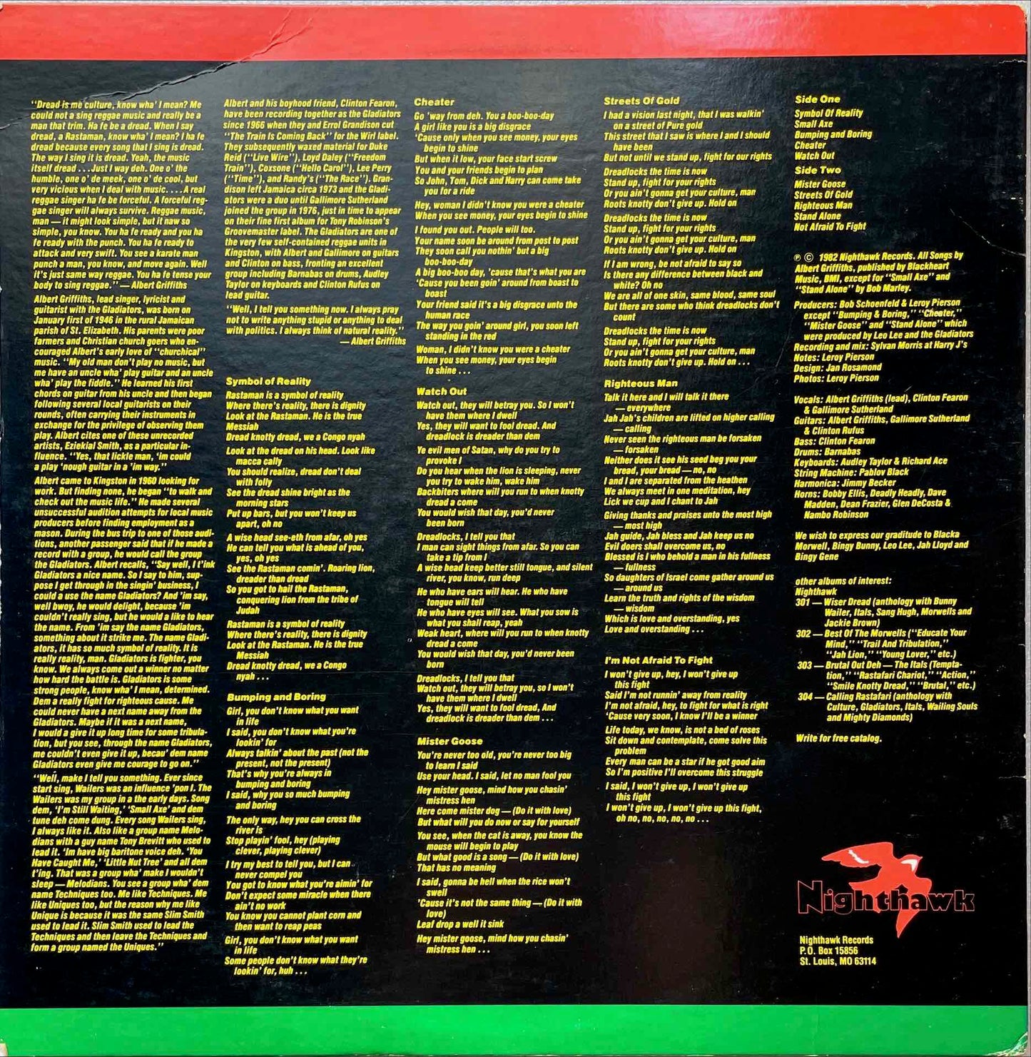 The Gladiators – Symbol Of Reality LP Sleeve image back