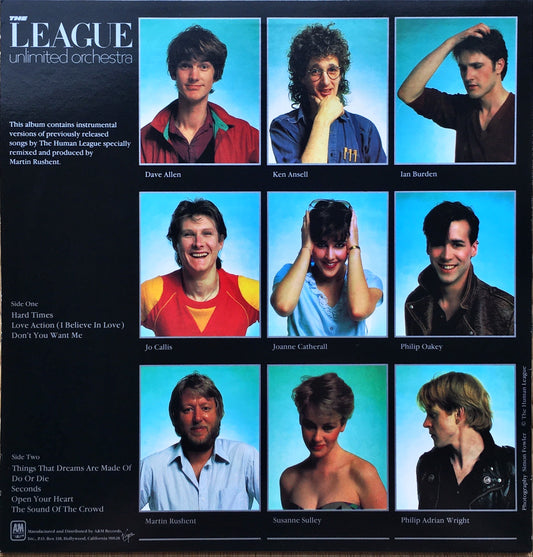 The League Unlimited Orchestra – Love And Dancing LP sleeve image back