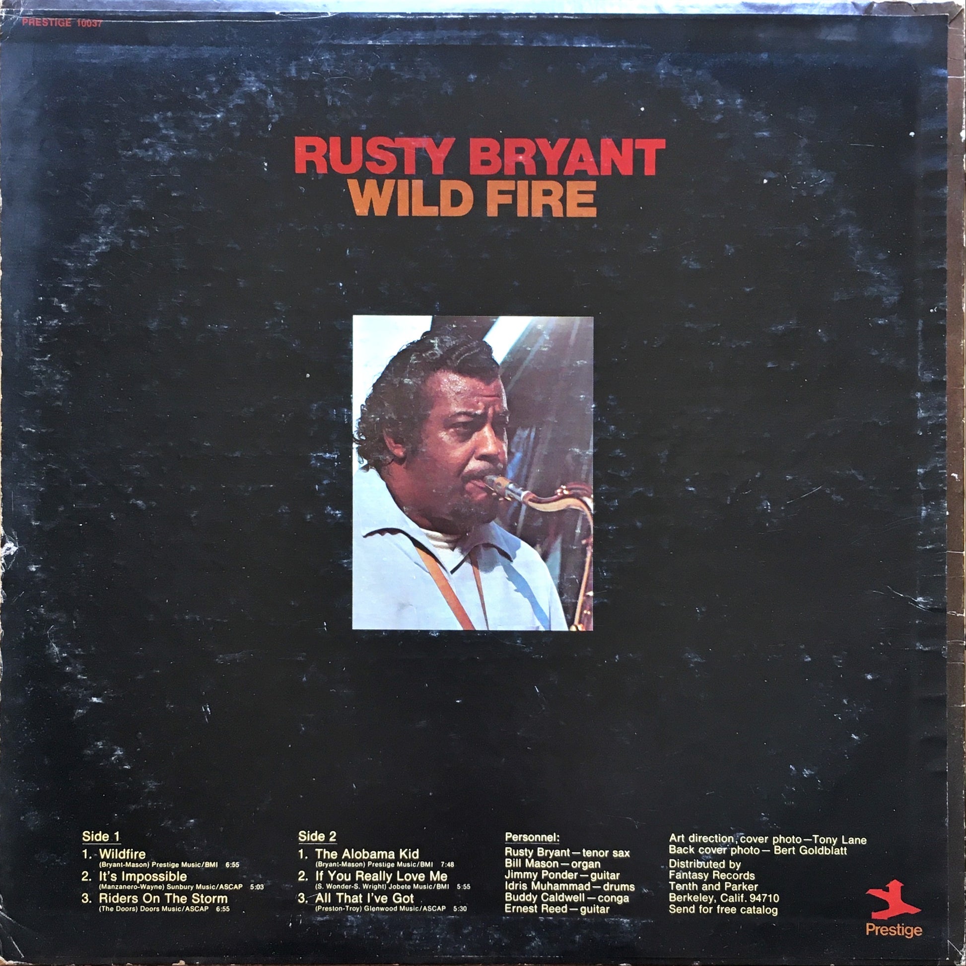Rusty Bryant – Wild Fire LP image back
