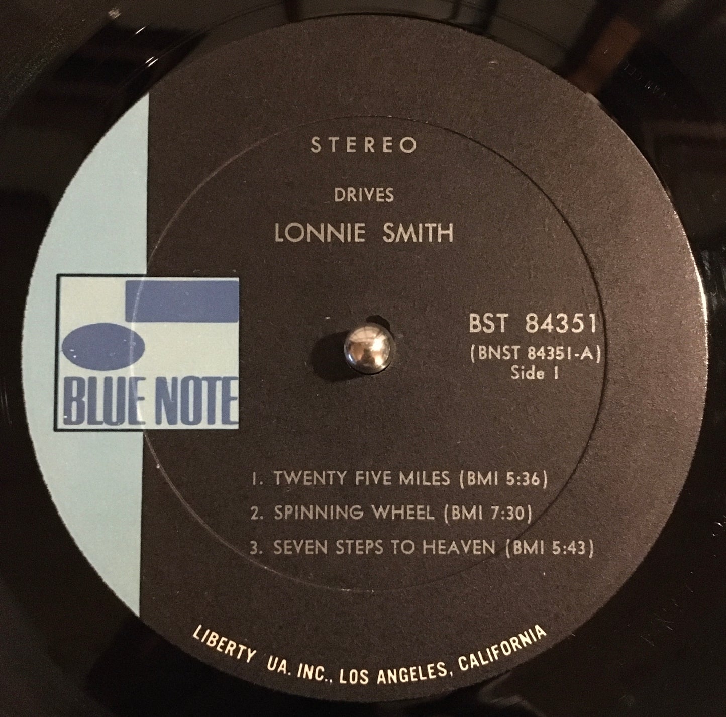 Lonnie Smith – Drives LP label image side 1