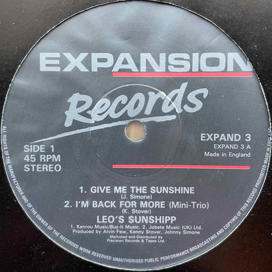 Leo's Sunshipp – Give Me The Sunshine 12inch single image front