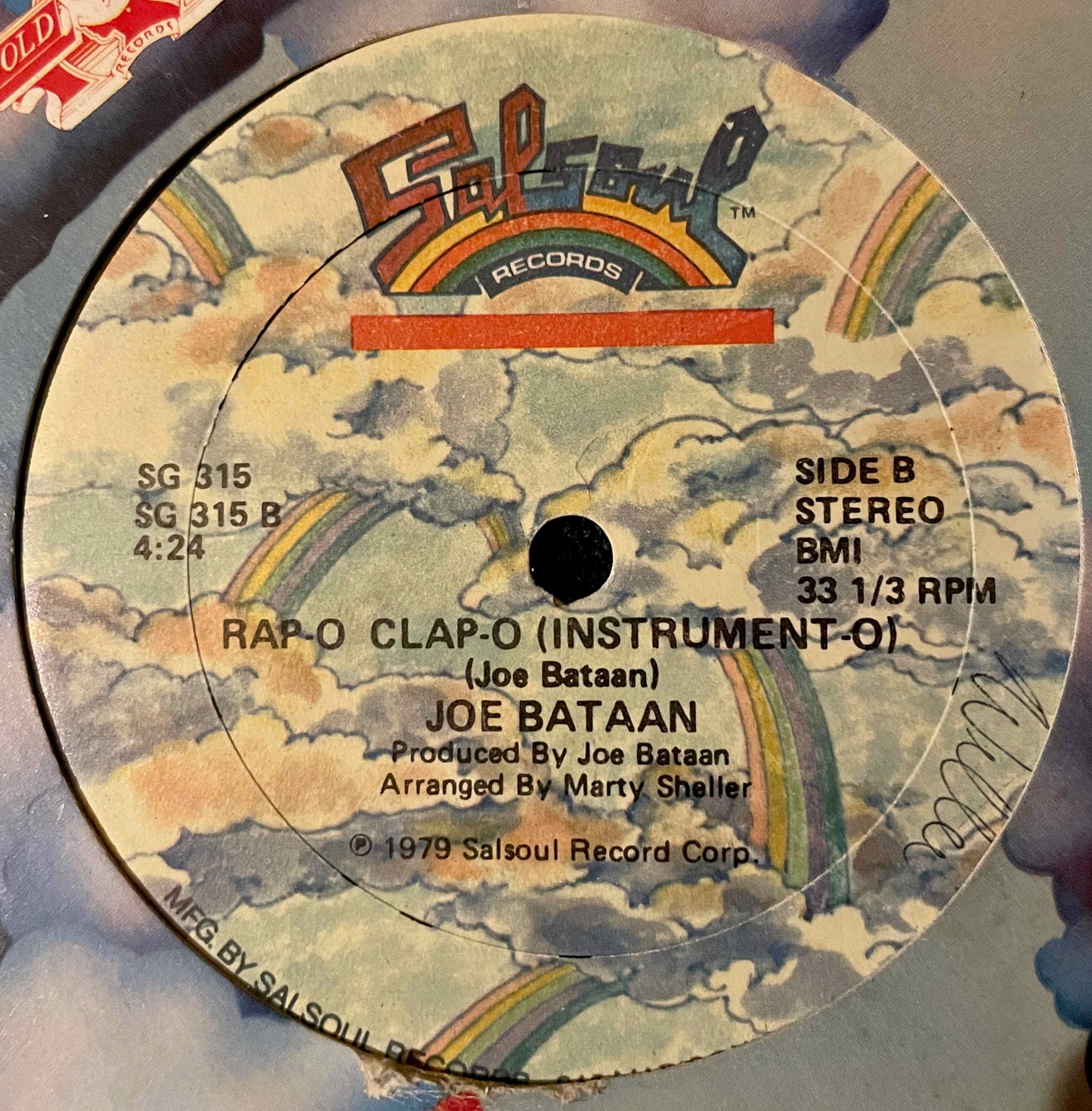Joe Bataan – Rap-O Clap-O 12inch single image back