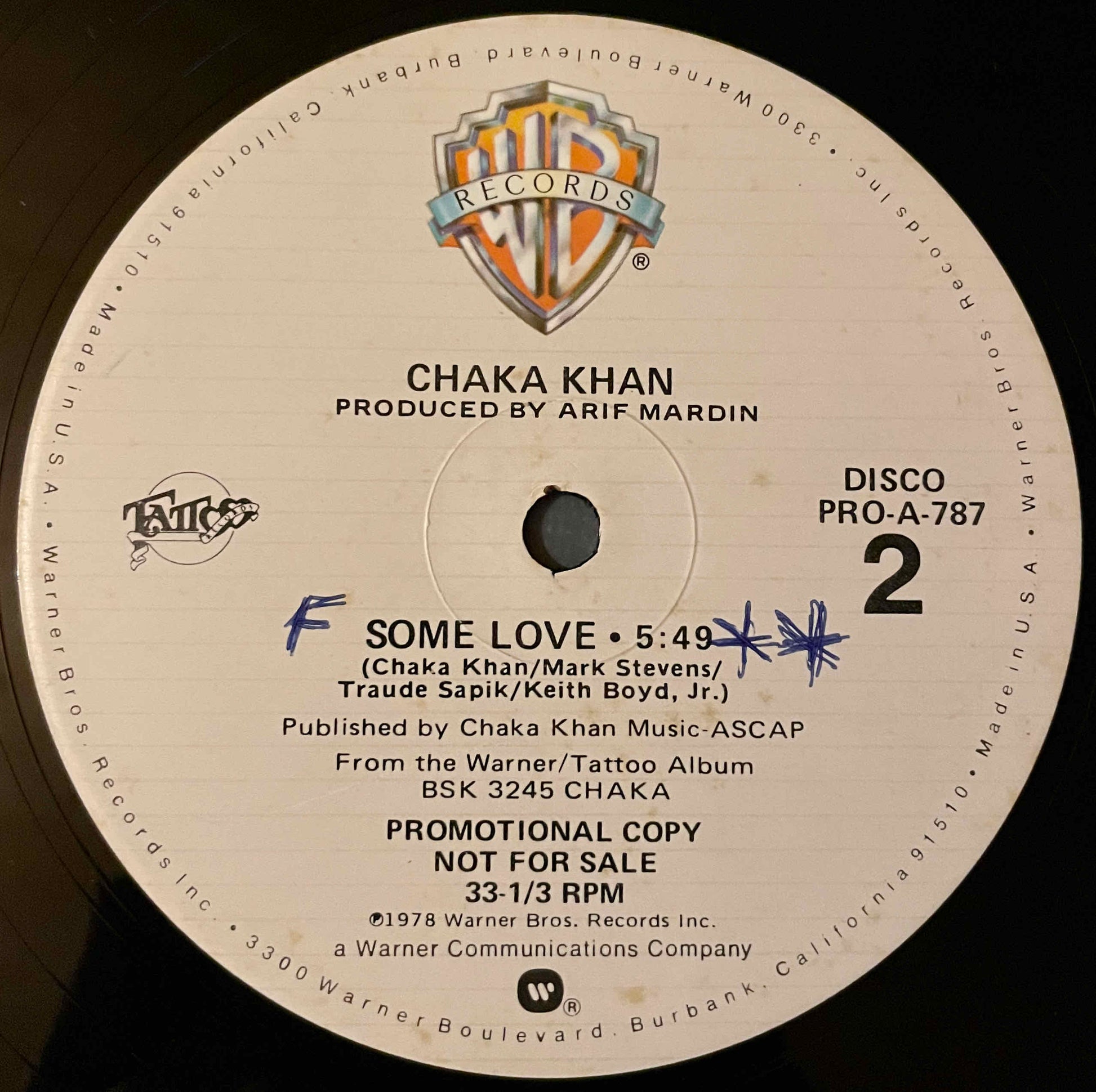 Chaka Khan – Life Is A Dance / Some Love 12inch single image back