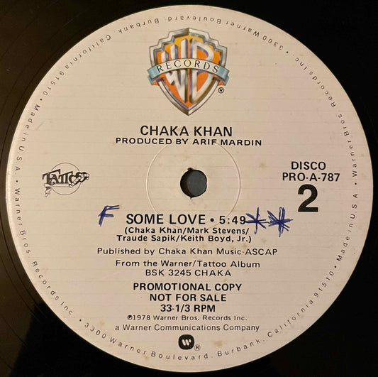 Chaka Khan – Life Is A Dance / Some Love 12inch single image back