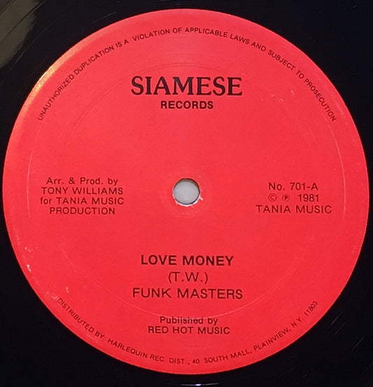 Funk Masters / Bo Kool – Love Money / (Money) No Love - monads records