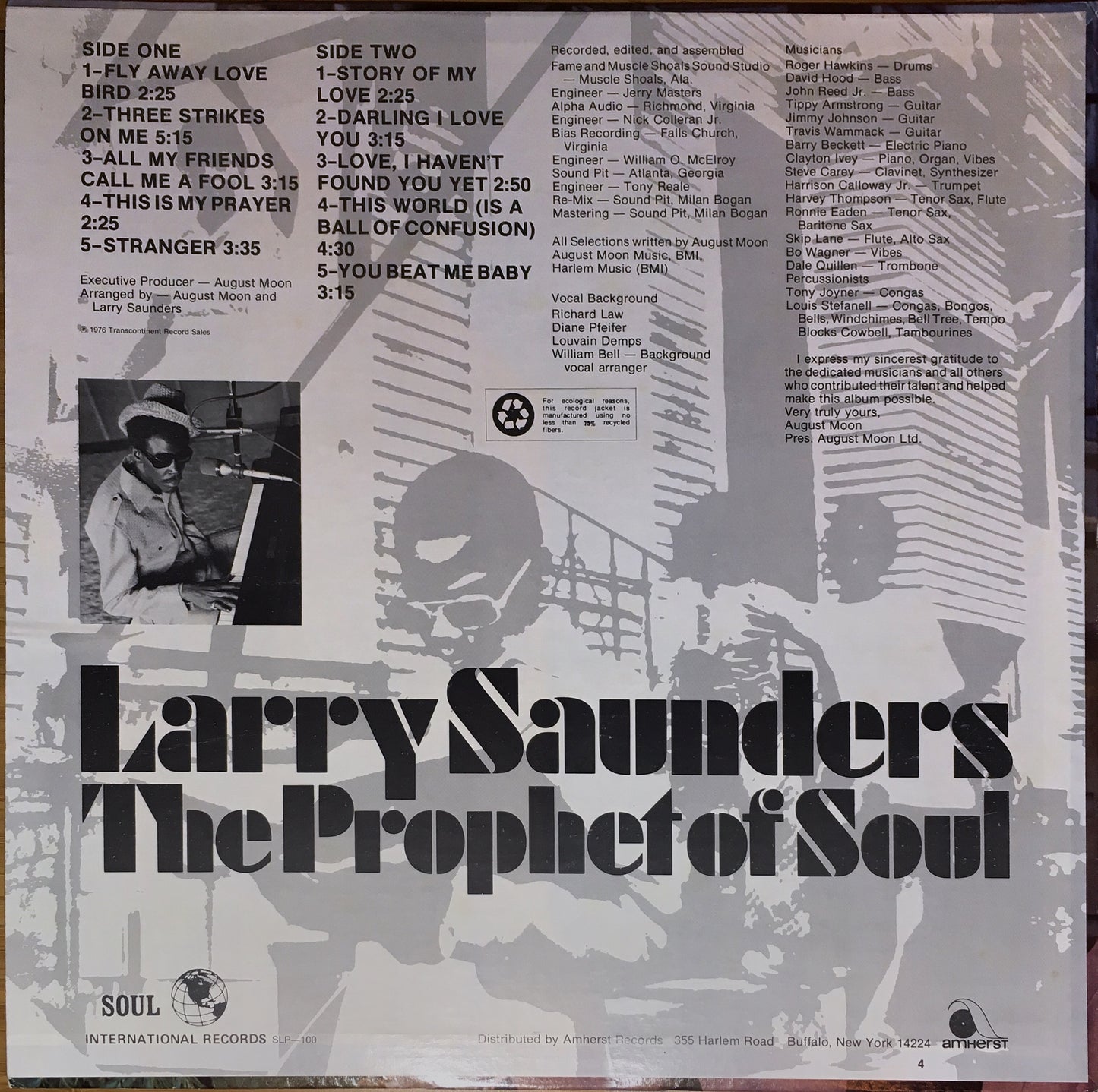 Larry Saunders The Prophet Of Soul – Stranger - monads records