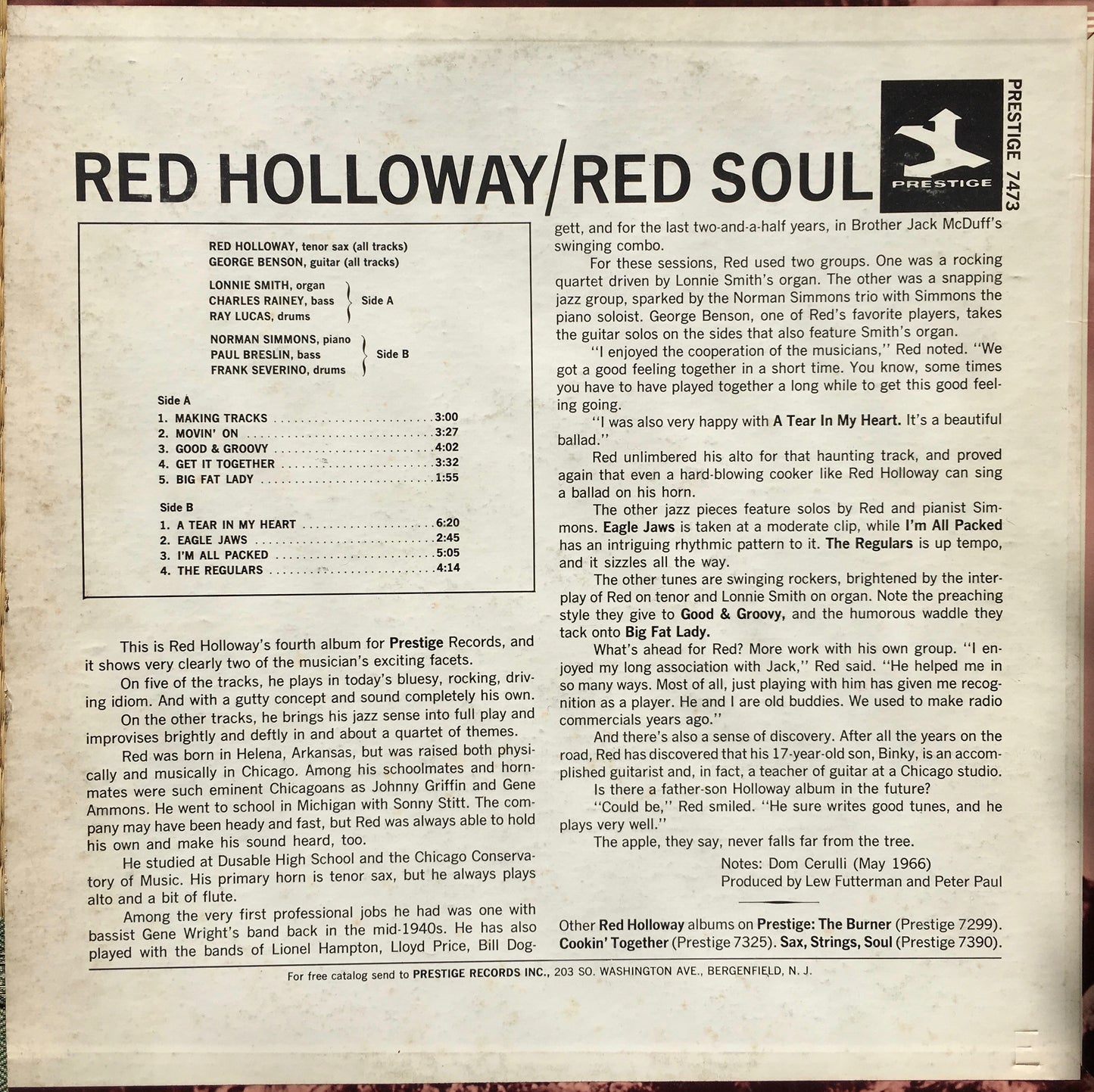 Red Holloway – Red Soul - monads records