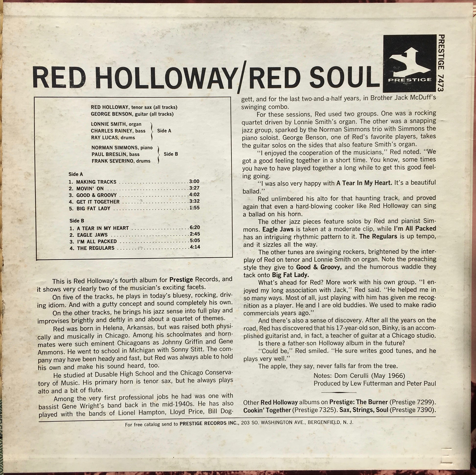 Red Holloway – Red Soul - monads records