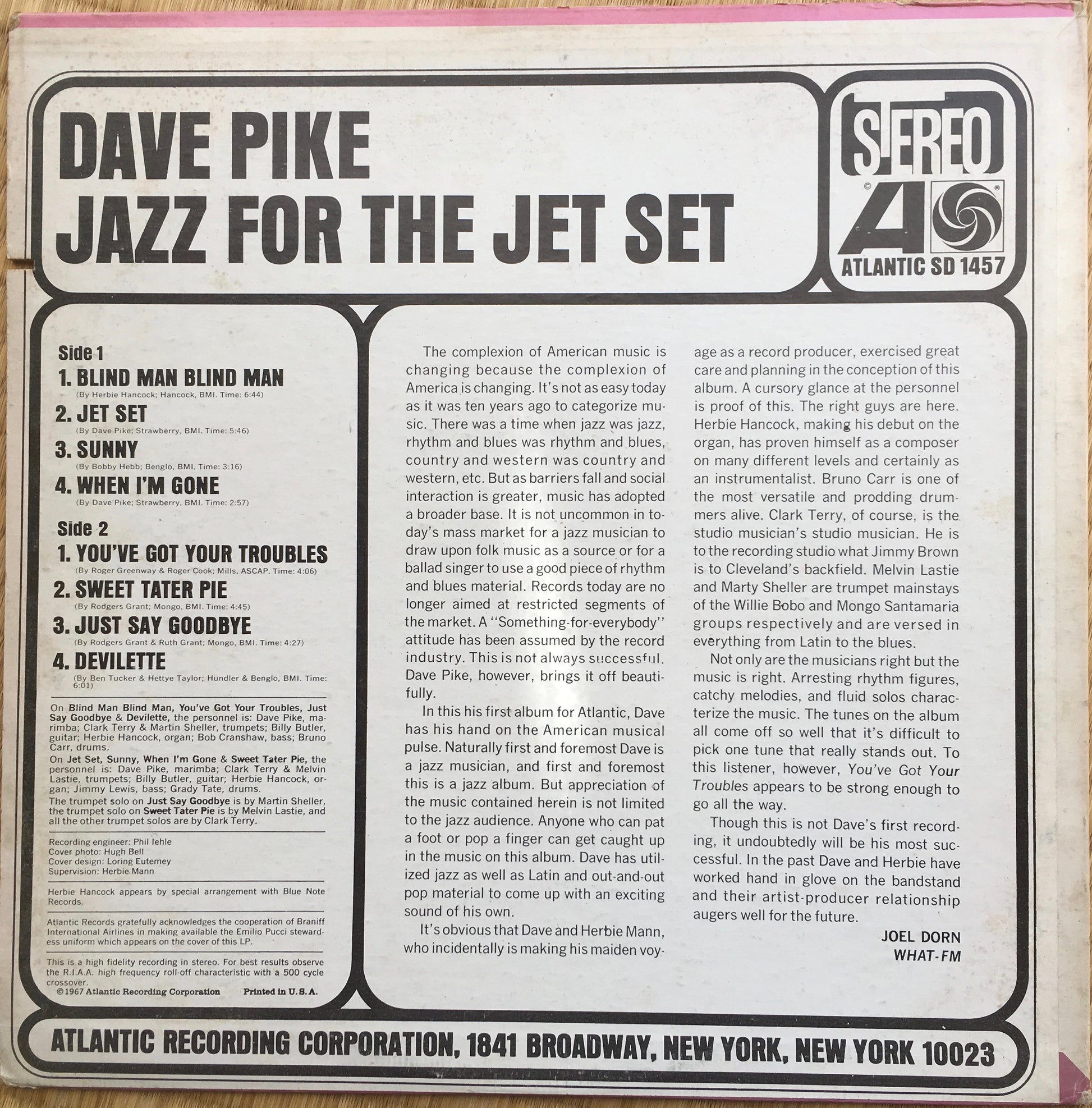 Dave Pike – Jazz For The Jet Set - monads records