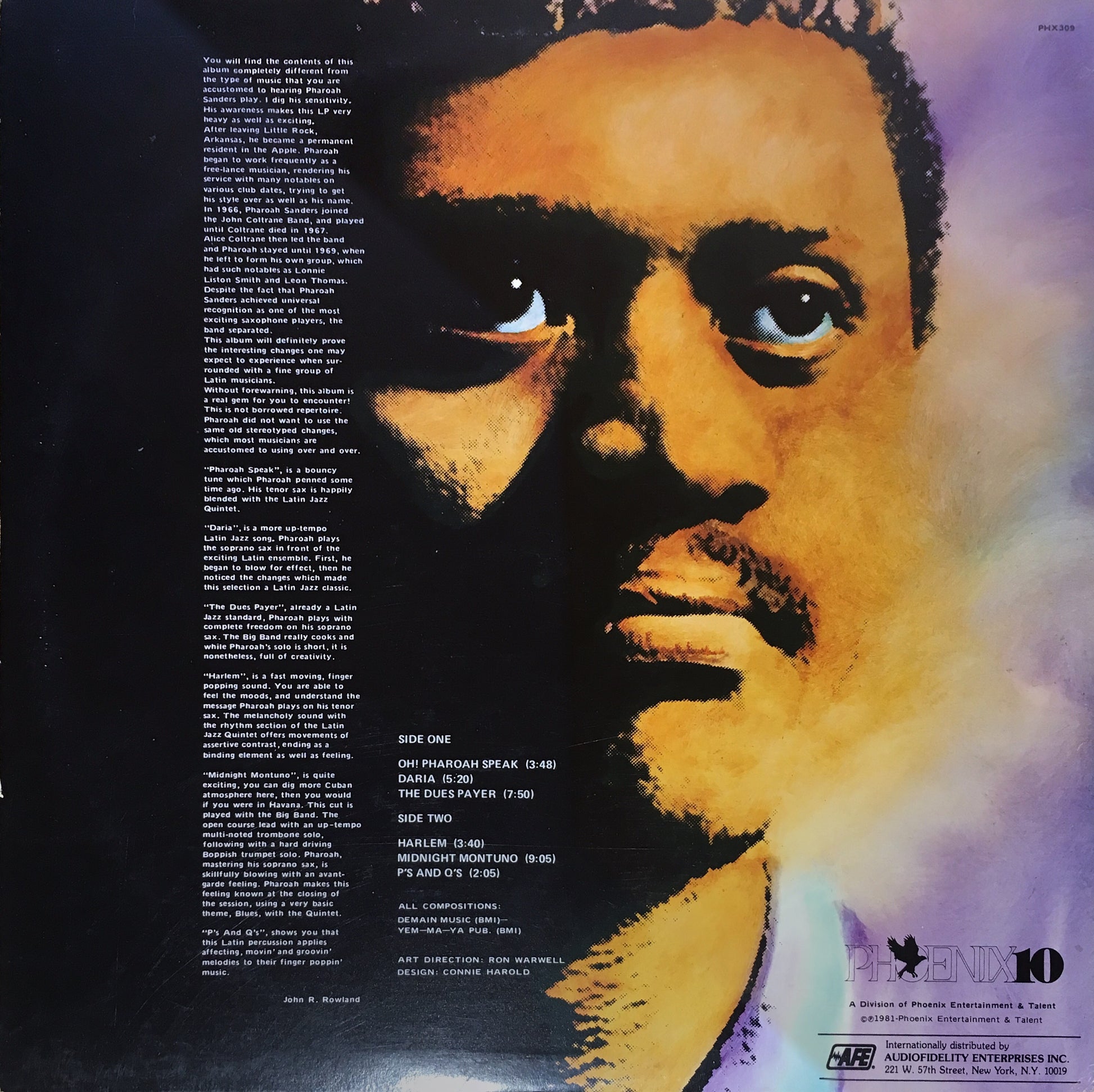 The Latin Jazz Quintet Featuring Pharoah Sanders – The Latin Jazz Quintet Featuring Pharoah Sanders - monads records