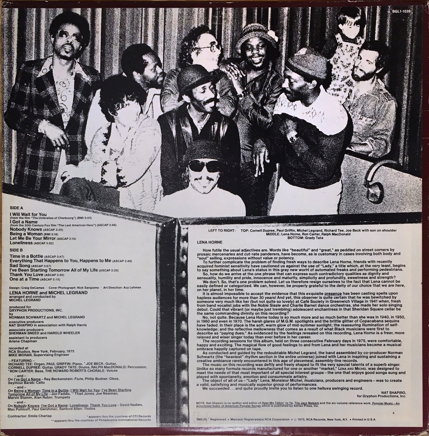 Lena Horne & Michel Legrand – Lena & Michel - monads records