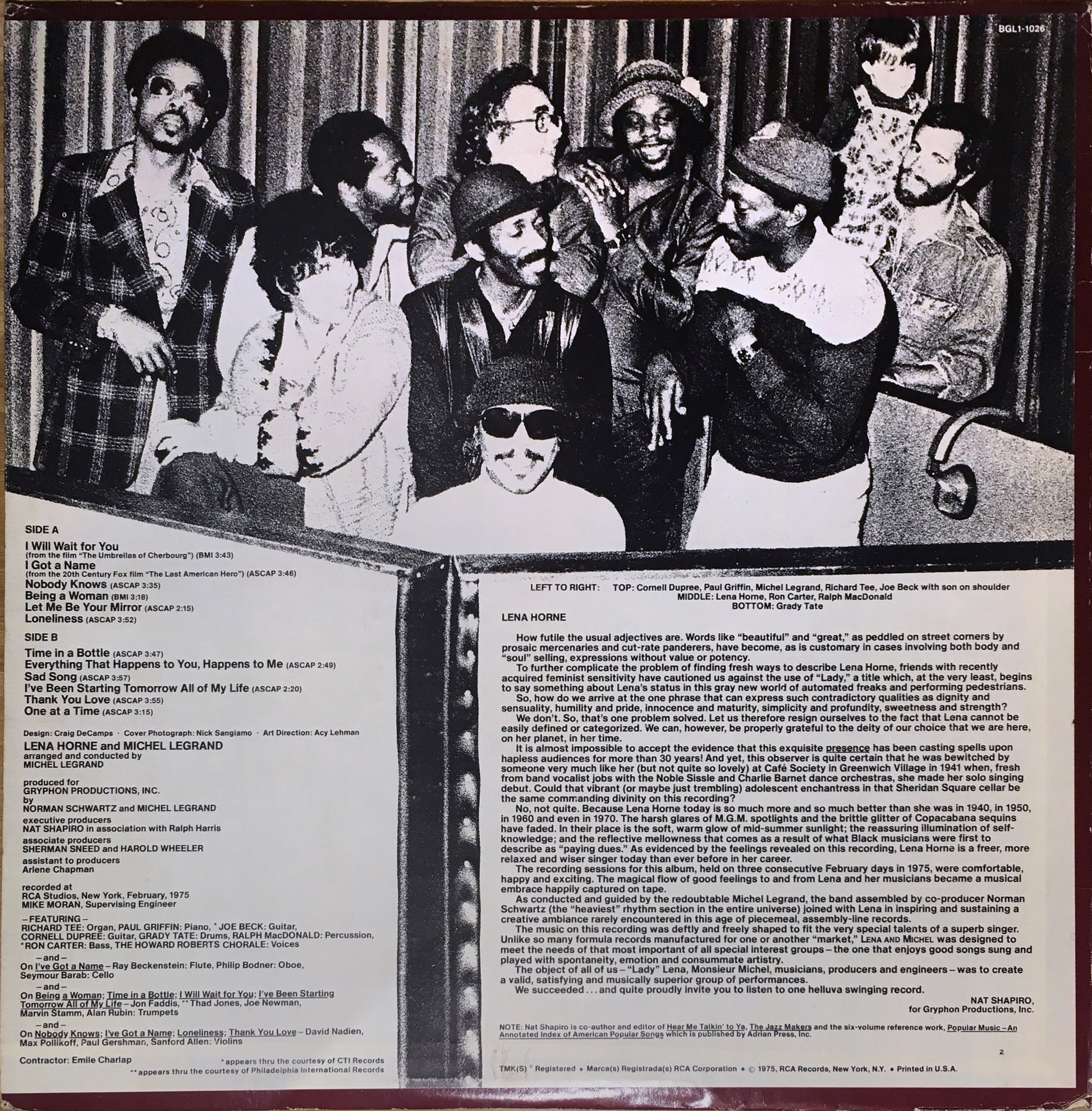 Lena Horne & Michel Legrand – Lena & Michel - monads records
