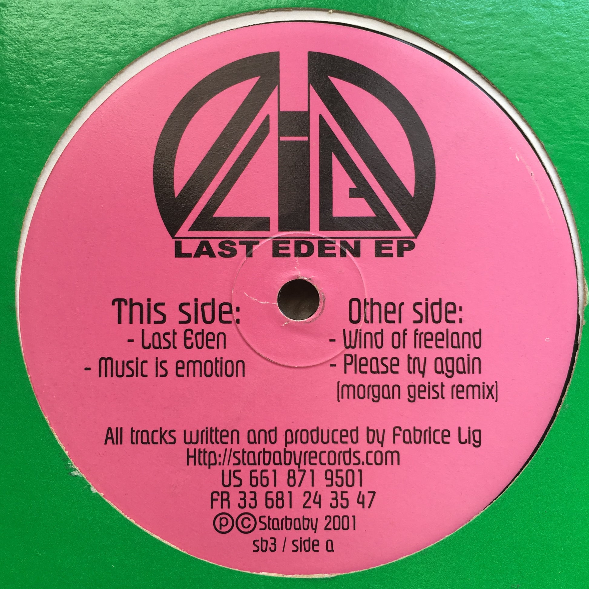 Fabrice Lig – Last Eden EP - monads records