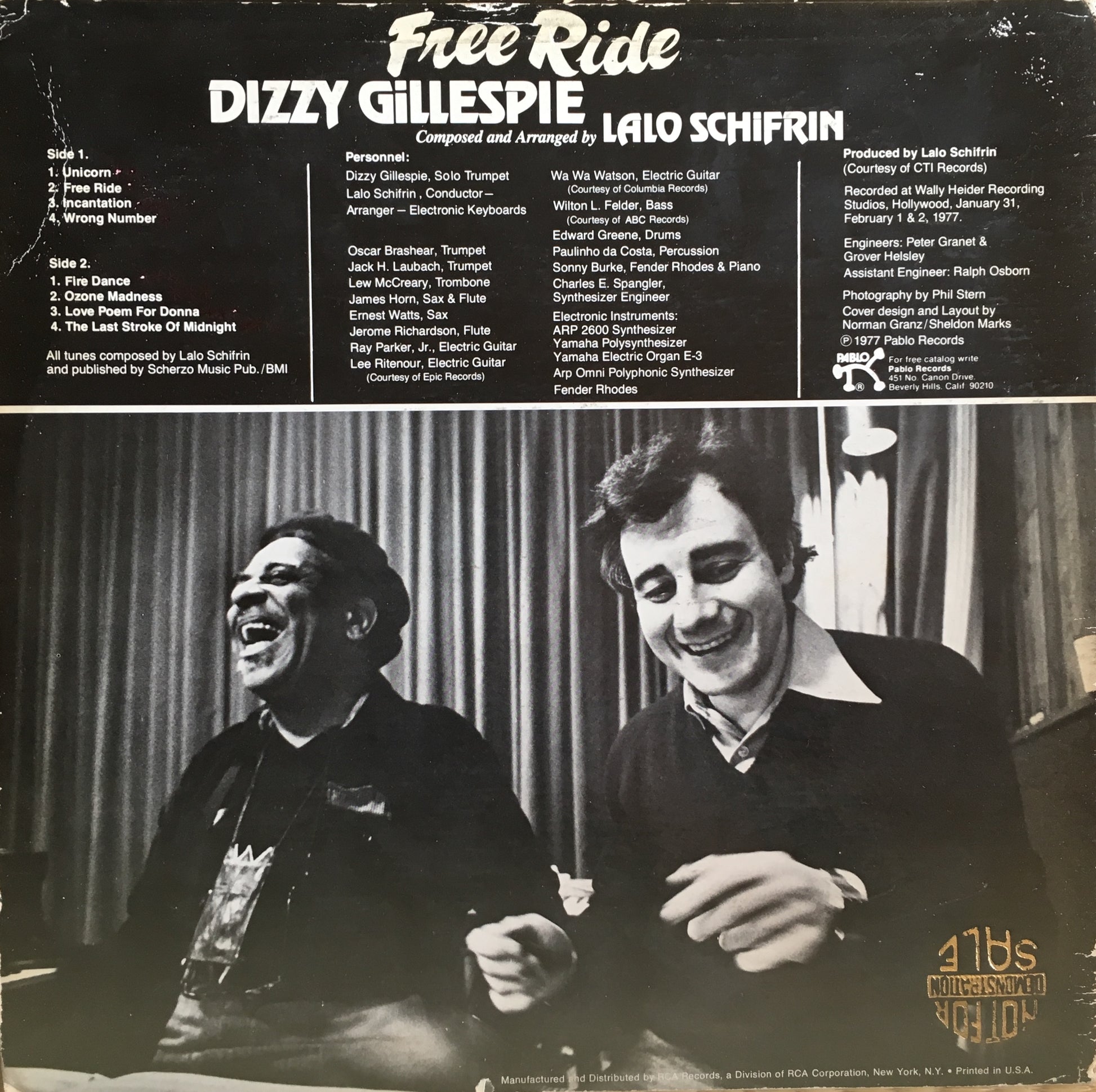 Dizzy Gillespie – Free Ride - monads records