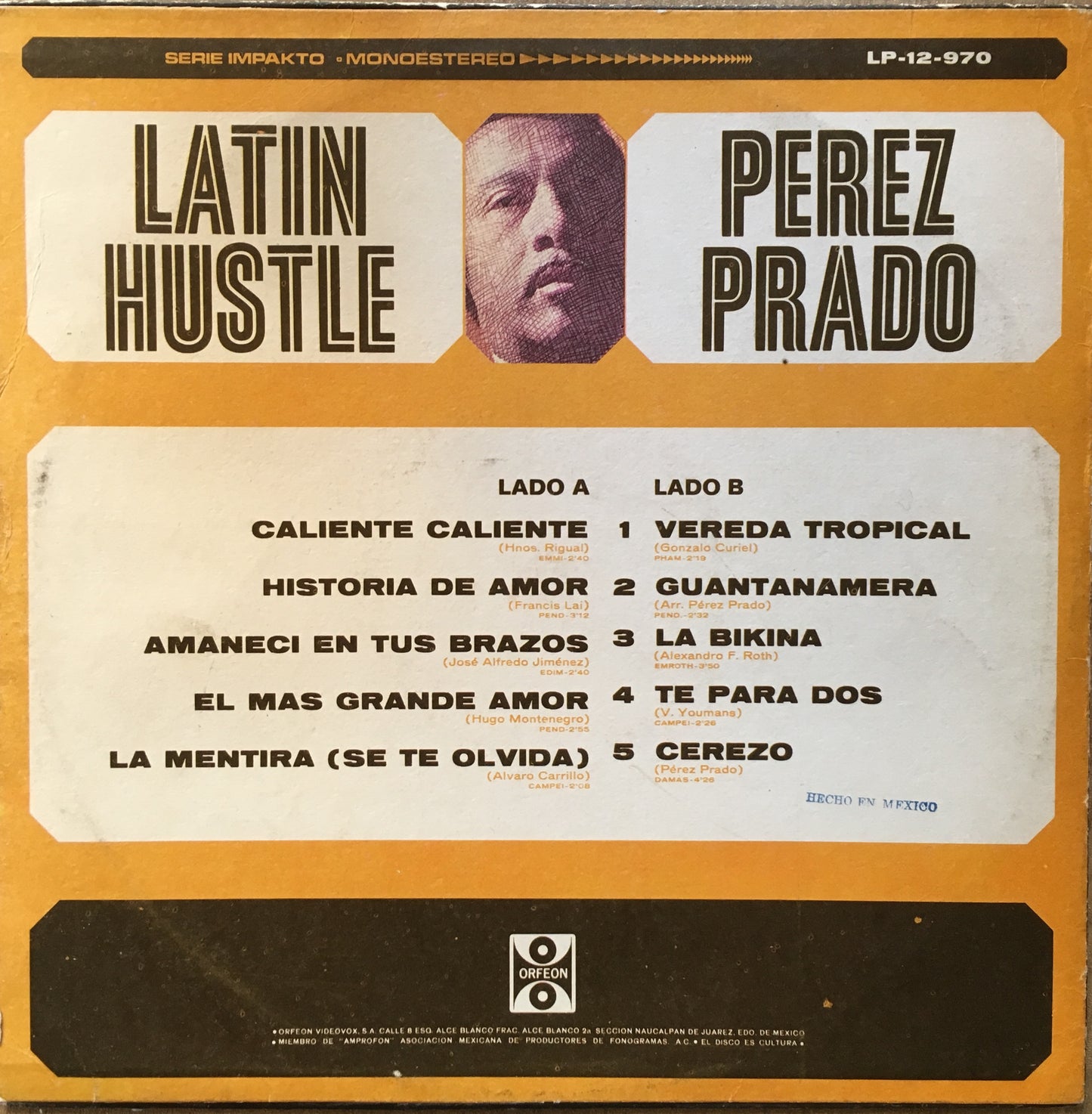 Perez Prado Y Su Orquesta – Latin Hustle - monads records