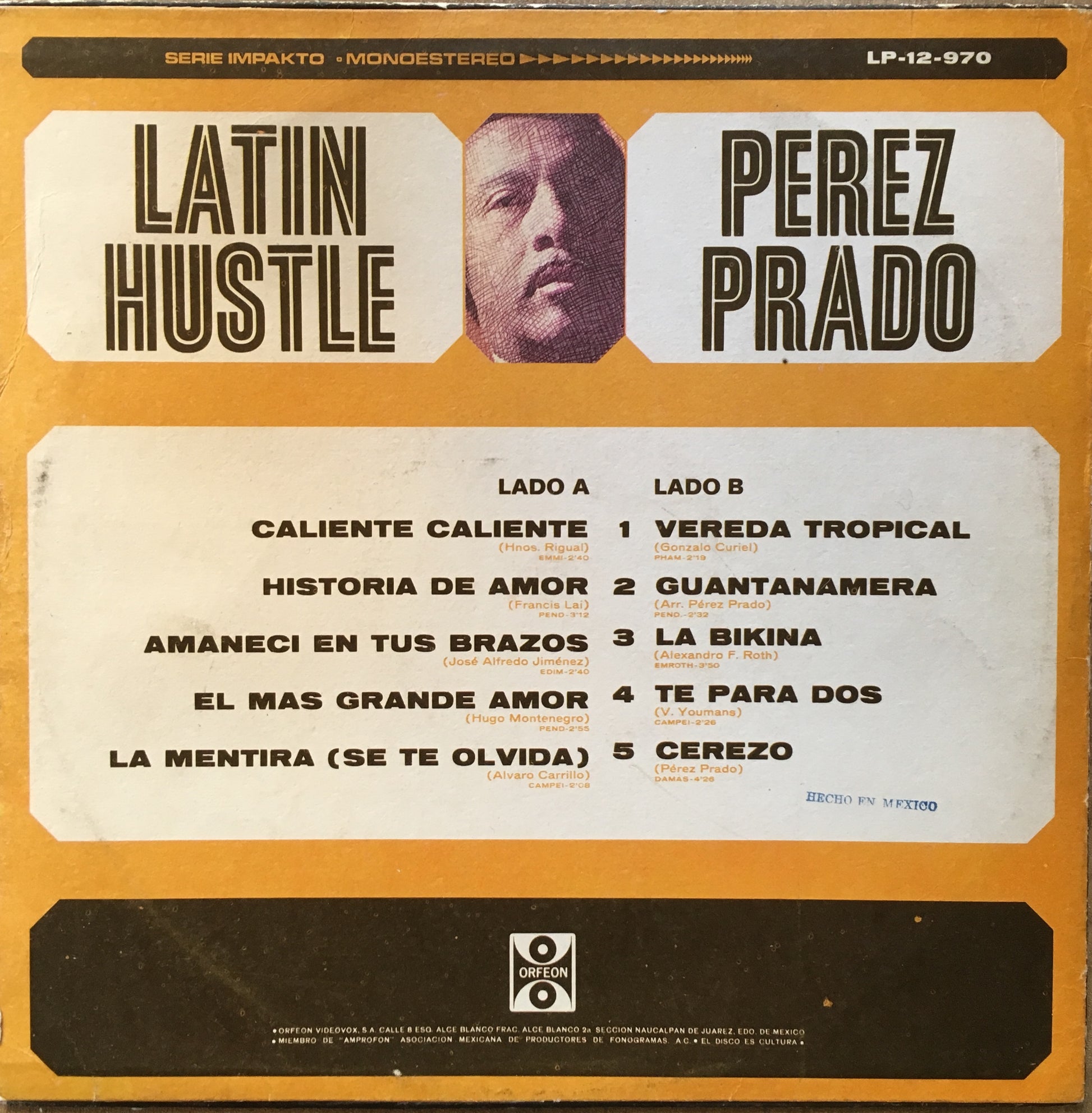 Perez Prado Y Su Orquesta – Latin Hustle - monads records