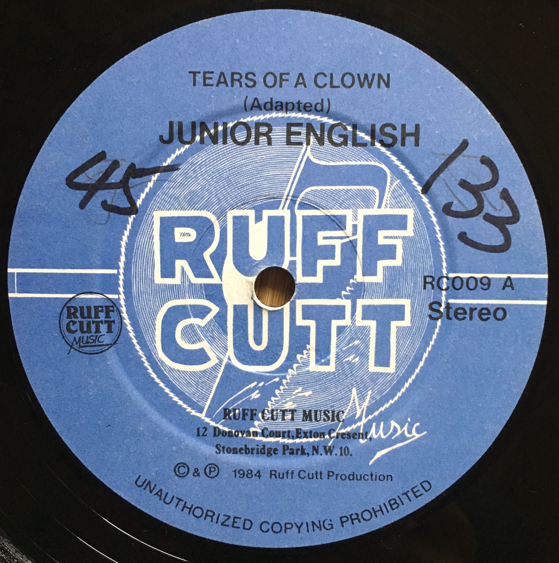 Junior English – Tears Of A Clown - monads records