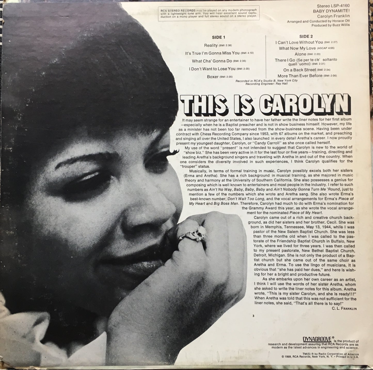 Carolyn Franklin – Baby Dynamite! - monads records
