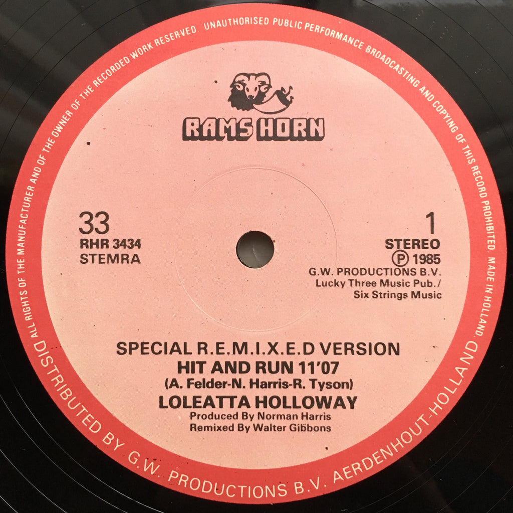 Loleatta Holloway ‎– Hit And Run (Special R.E.M.I.X.E.D. Version) - monads records