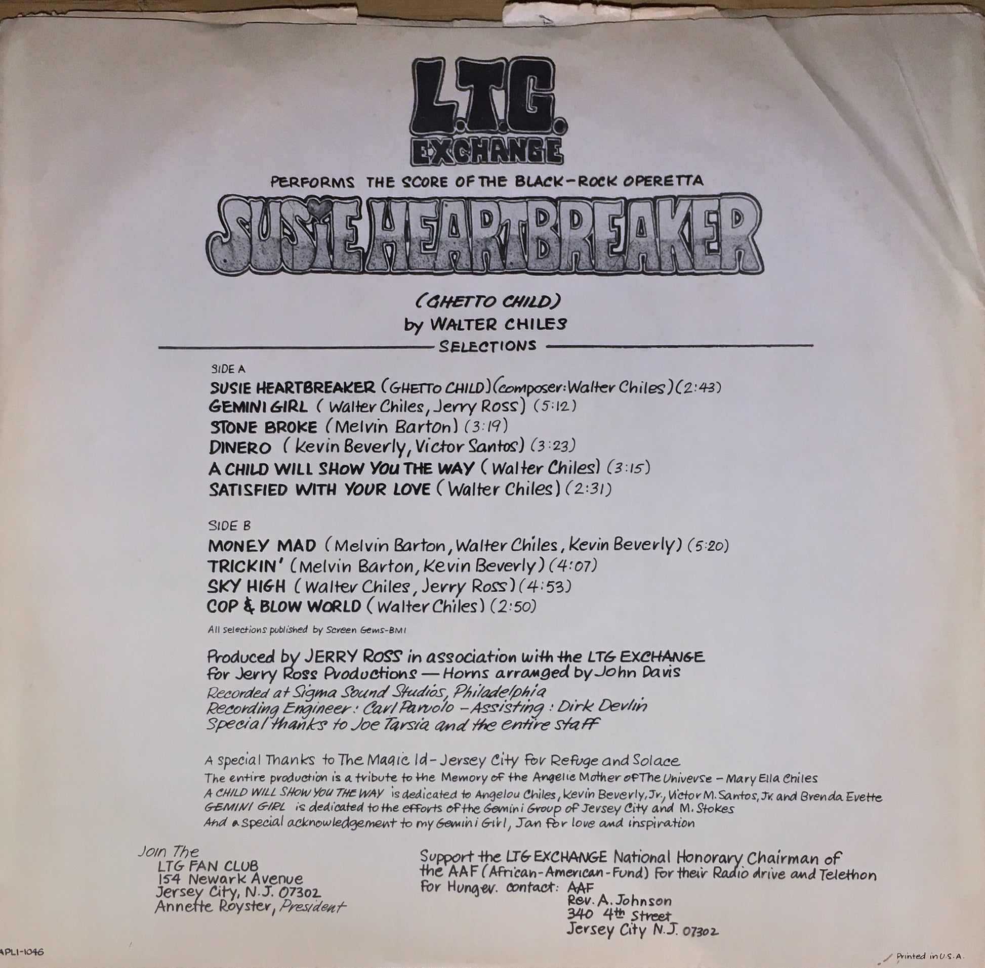 LTG Exchange – Susie Heartbreaker - monads records