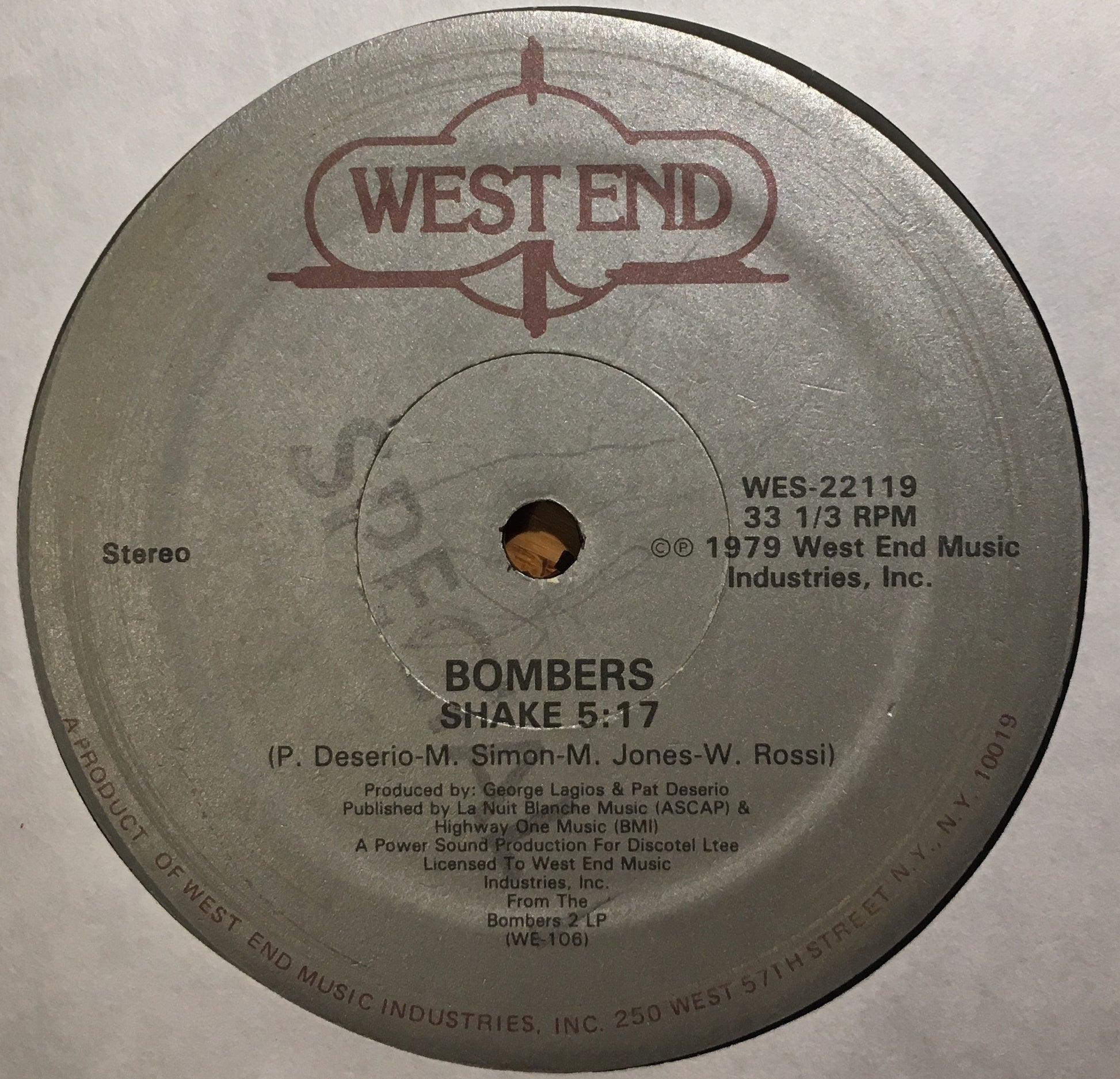 Bombers – Let's Dance / Shake - monads records