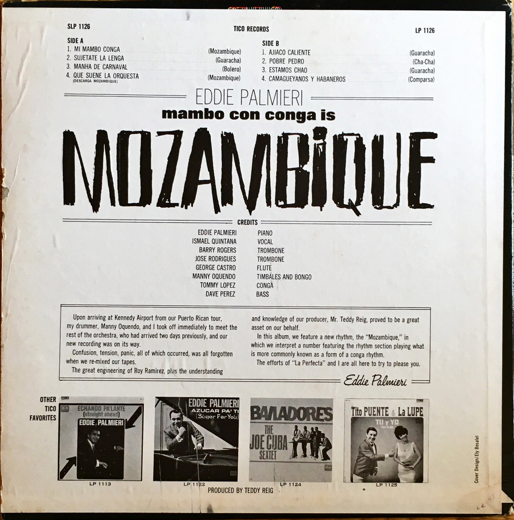 Eddie Palmieri ‎– Mambo Con Conga Is Mozambique - monads records