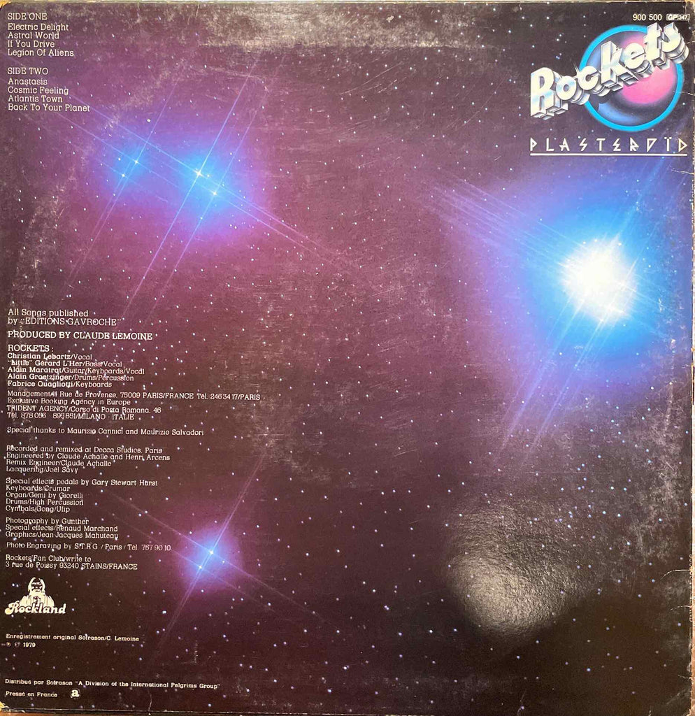 Rockets – Plasteroid LP sleeve image back