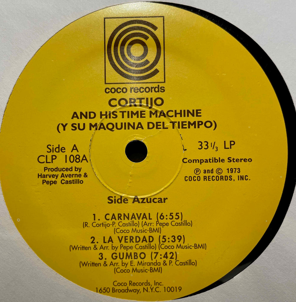 Cortijo & His Time Machine – Y Su Maquina Del Tiempo LP label image back