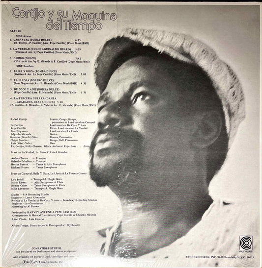 Cortijo & His Time Machine – Y Su Maquina Del Tiempo LP sleeve image back