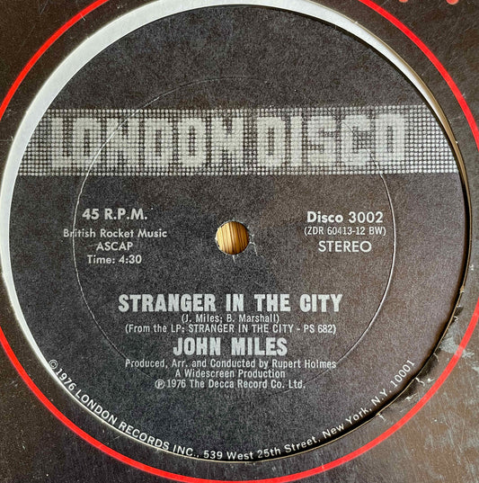 John Miles – Stranger In The City  label image