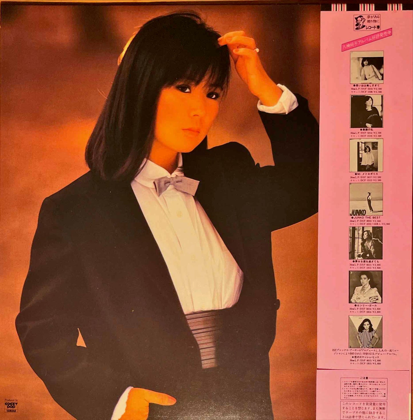 Junko Yagami = 八神純子 – Full Moon LP sleeve image back